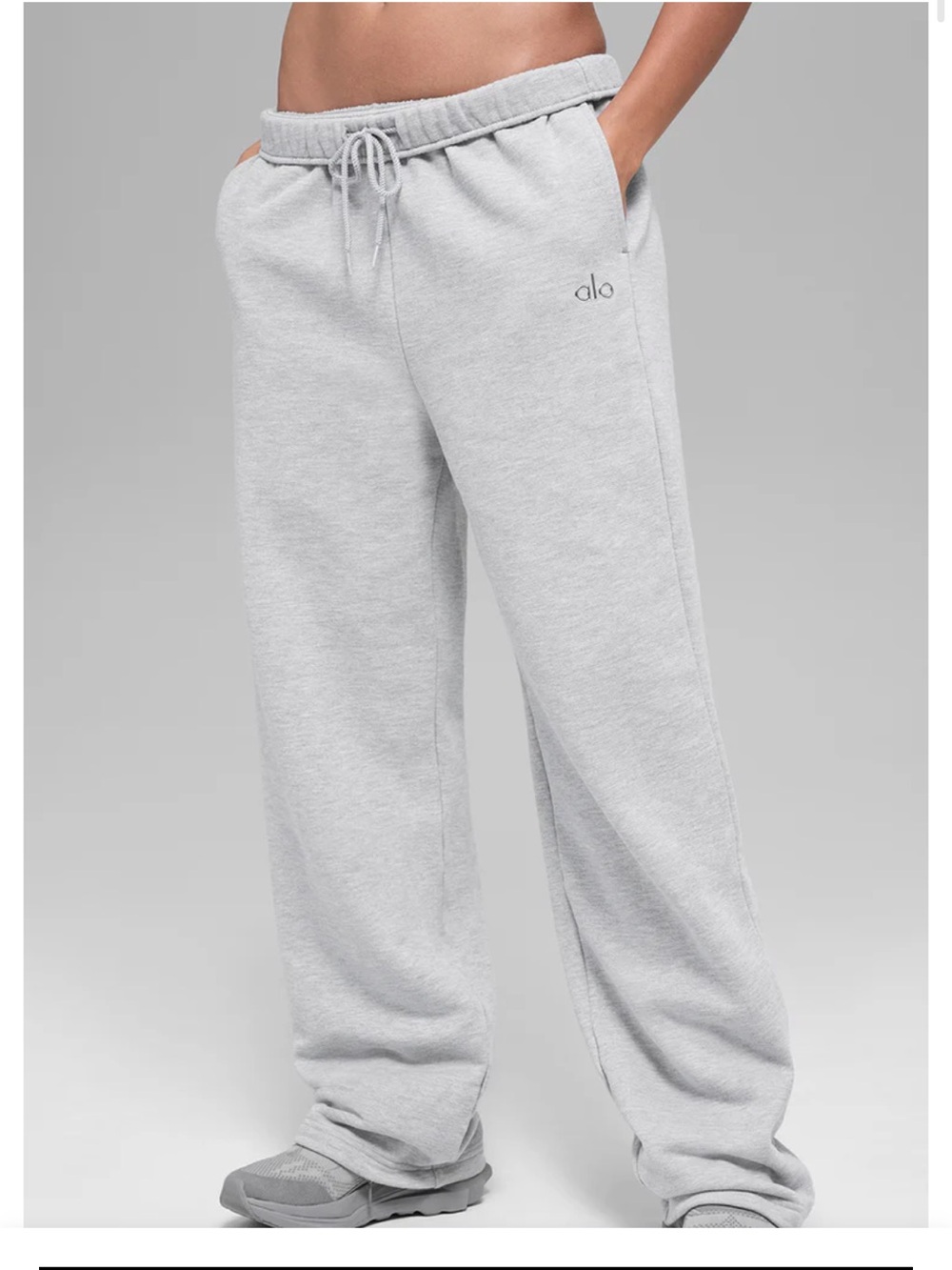 Alo Womens Athletic Heather Grey Straight Leg Accolade Sweatpants XS